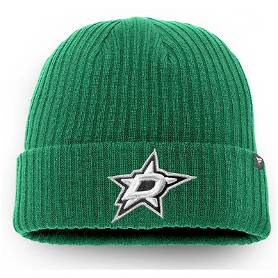 Men's Fanatics Kelly Green Dallas Stars Core Primary Logo Cuffed Knit Hat
