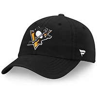 Men's Fanatics Black Pittsburgh Penguins Core Primary Logo Adjustable Hat