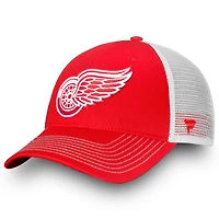 Men's Fanatics Red/White Detroit Red Wings Core Primary Logo Trucker Adjustable Hat