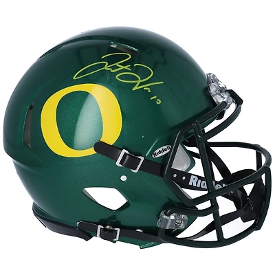 Justin Herbert Oregon Ducks Autographed Riddell Speed Authentic Helmet