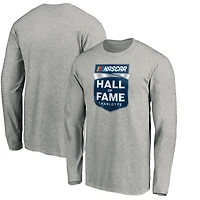 Men's Heather Gray NASCAR Hall of Fame Long Sleeve T-Shirt