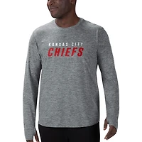 Men's MSX by Michael Strahan Gray Kansas City Chiefs Base Long Sleeve T-Shirt