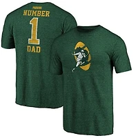 Men's Green Green Bay Packers #1 Dad Team Logo T-Shirt