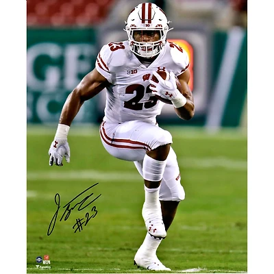 Jonathan Taylor Wisconsin Badgers Autographed 16" x 20" High Knee Run Photograph