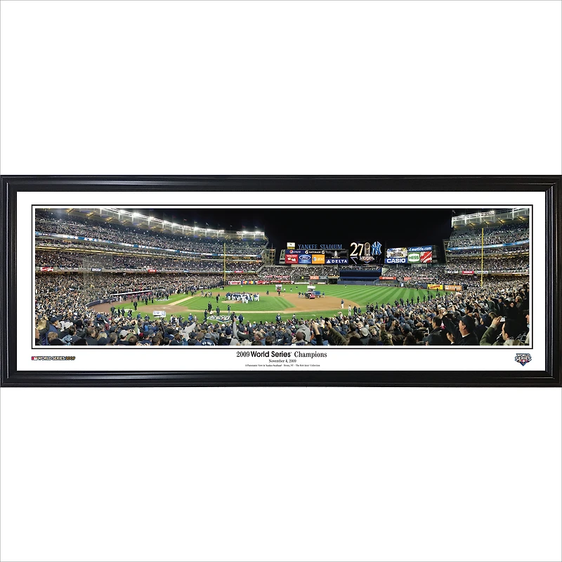 New York Yankees 13.5'' x 39'' 2009 World Series Champions Standard Framed Panorama