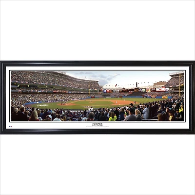 New York Yankees 13.5'' x 39'' First Pitch At Yankee Stadium Standard Framed Panorama