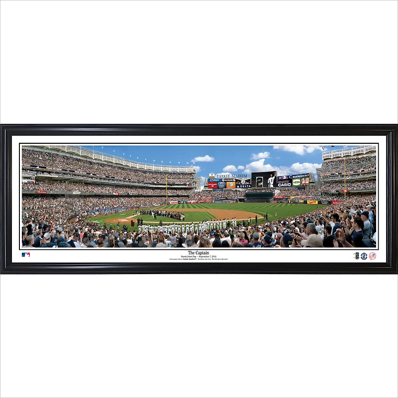 Derek Jeter New York Yankees 13.5'' x 39'' The Captain Standard Framed Panorama