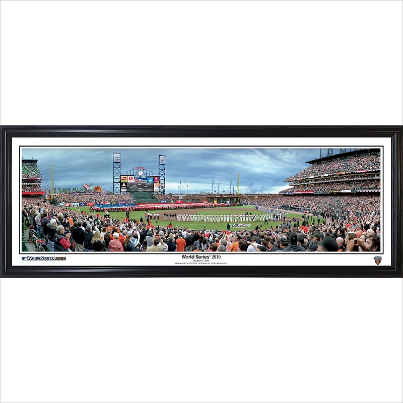 San Francisco Giants 13.5'' x 39'' 2010 World Series Champions Standard Framed Panorama