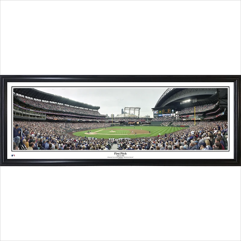 Seattle Mariners 13.5'' x 39'' First Pitch at Safeco Field Standard Framed Panorama
