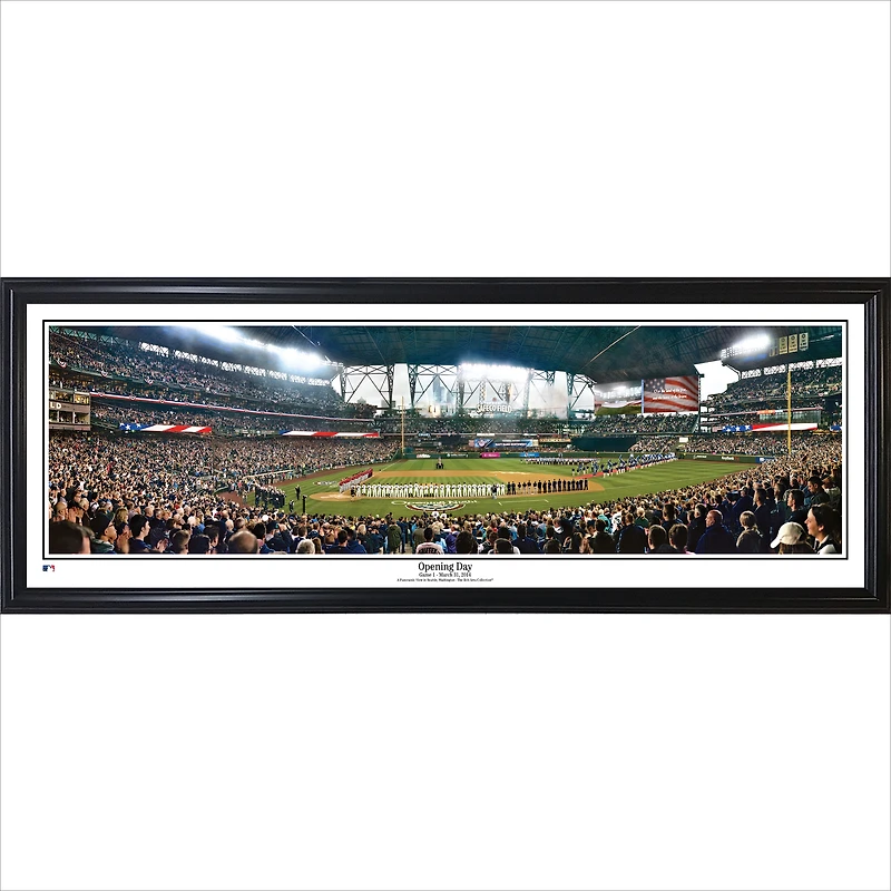 Seattle Mariners 13.5'' x 39'' Opening Day Standard Framed Panorama