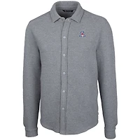 Men's Cutter & Buck Heather Gray Arizona Wildcats Coastal Button-Up Shirt Jacket