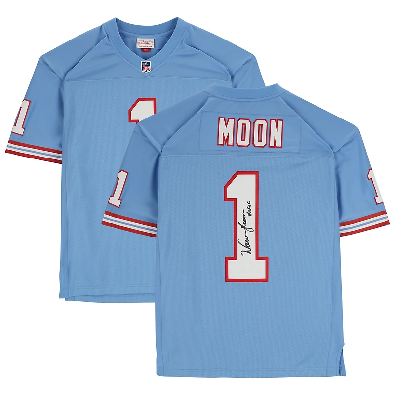 Warren Moon Houston Oilers Autographed Blue Mitchell & Ness Replica Jersey with "HOF 06" Inscription
