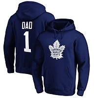 Men's Blue Toronto Maple Leafs #1 Dad Pullover Hoodie