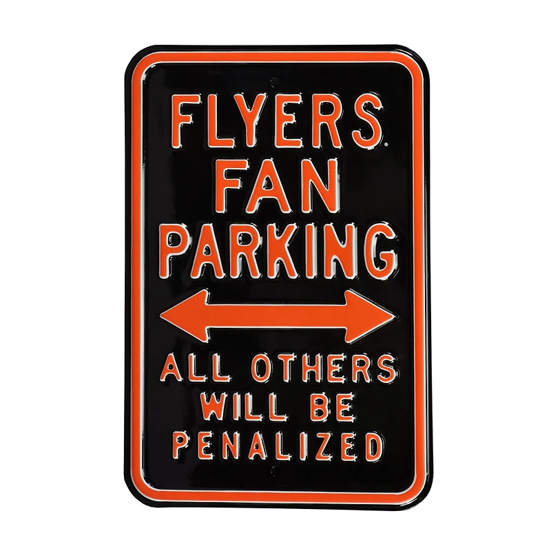 Philadelphia Flyers Steel Parking Street Sign