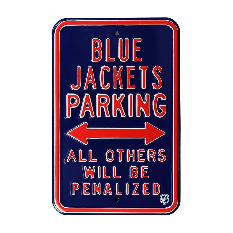 Columbus Blue Jackets Steel Parking Street Sign
