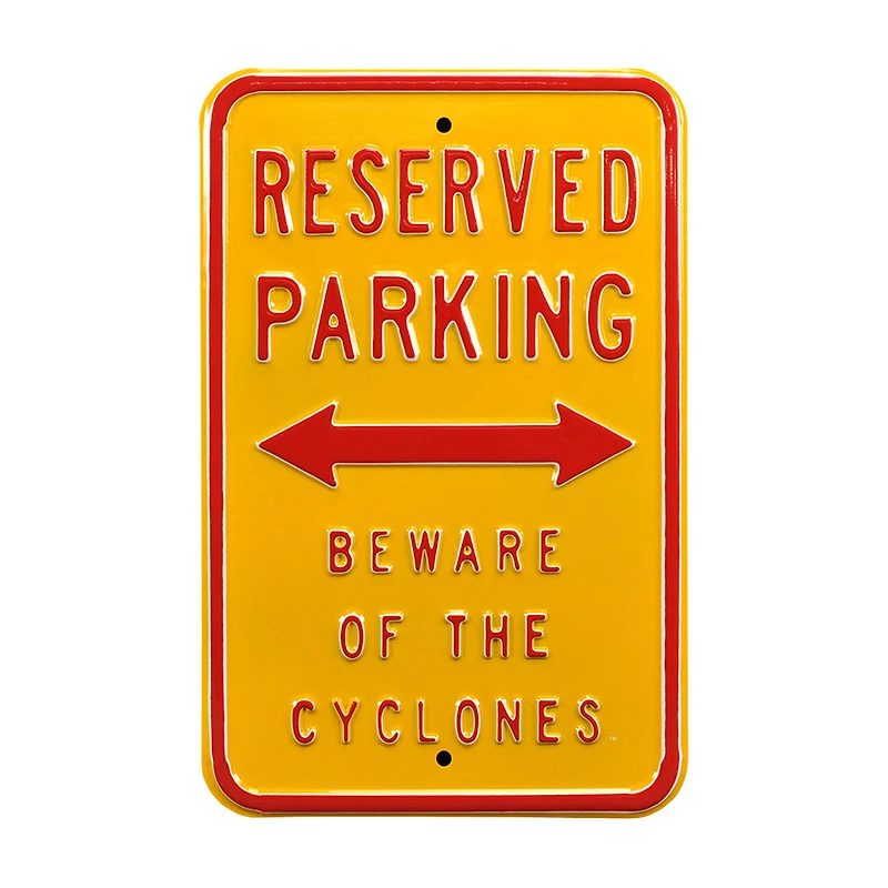 Iowa State Cyclones Steel Parking Street Sign
