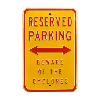 Iowa State Cyclones Steel Parking Street Sign