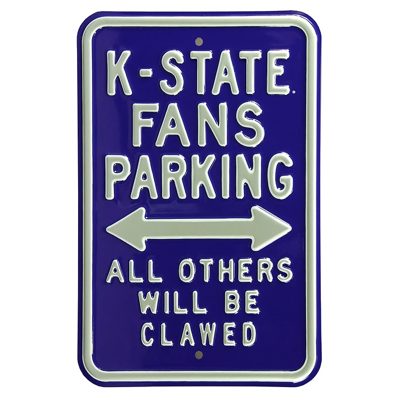Kansas State Wildcats Steel Parking Street Sign