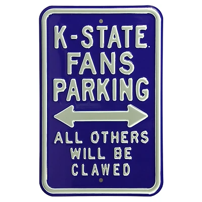 Kansas State Wildcats Steel Parking Street Sign