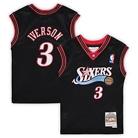 Preschool Mitchell & Ness Allen Iverson Black Philadelphia 76ers 2000-2001 Hardwood Classics Throwback Team Jersey