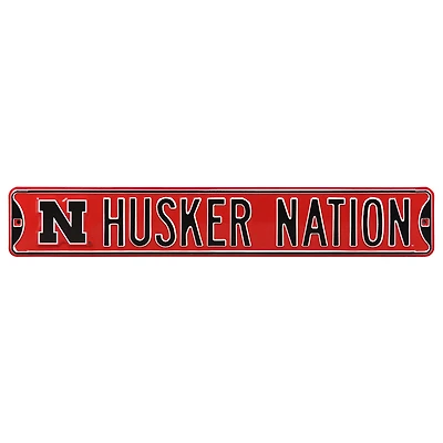 Nebraska Huskers 6'' x 36'' Steel Street Sign