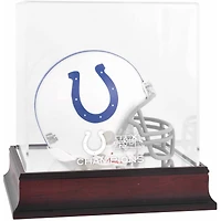 Indianapolis Colts Super Bowl XLI Champions Mahogany Mini Helmet Logo Display Case