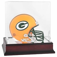 Green Bay Packers Super Bowl XLV Champions Mahogany Mini Helmet Logo Display Case