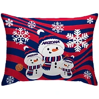 Arizona Wildcats 20'' x 26'' Holiday Snowman Bed Pillow