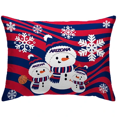 Arizona Wildcats 20'' x 26'' Holiday Snowman Bed Pillow