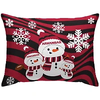 Arkansas Razorbacks 20'' x 26'' Holiday Snowman Bed Pillow
