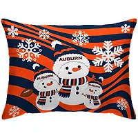 Auburn Tigers 20'' x 26'' Holiday Snowman Bed Pillow