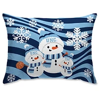 North Carolina Tar Heels 20'' x 26'' Holiday Snowman Bed Pillow