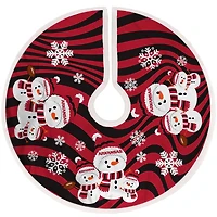 Arkansas Razorbacks Snowman Sherpa Christmas Tree Skirt