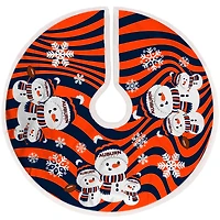 Auburn Tigers Snowman Sherpa Christmas Tree Skirt