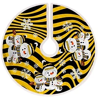 Iowa Hawkeyes Snowman Sherpa Christmas Tree Skirt