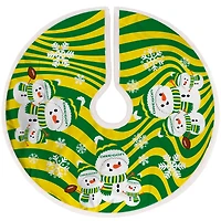 Oregon Ducks Snowman Sherpa Christmas Tree Skirt