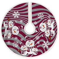 Texas A&M Aggies Snowman Sherpa Christmas Tree Skirt
