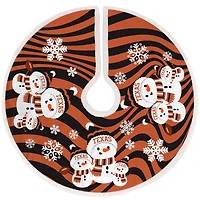 Texas Longhorns Snowman Sherpa Christmas Tree Skirt