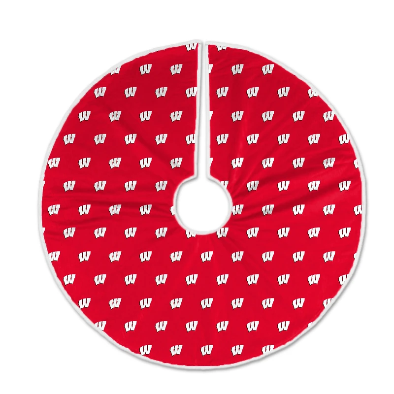 Wisconsin Badgers Microplush Christmas Tree Skirt