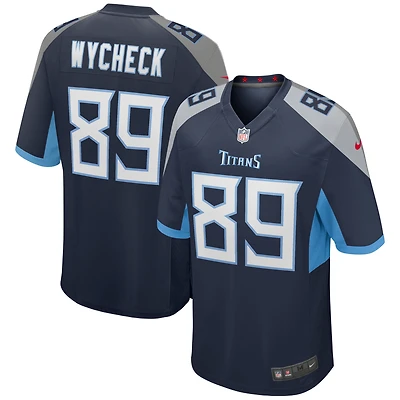 Men's Nike Frank Wycheck Navy Tennessee Titans Game Retired Player Jersey
