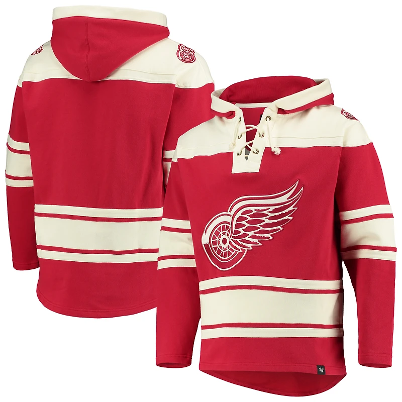 Men's '47  Red Detroit Red Wings Superior Lacer Hoodie