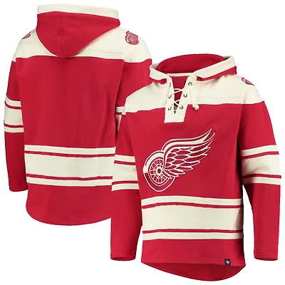 Men's '47  Red Detroit Red Wings Superior Lacer Hoodie