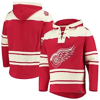 Men's '47  Red Detroit Red Wings Superior Lacer Hoodie