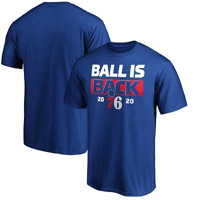 Men's Royal Philadelphia 76ers Ball Is Back T-Shirt