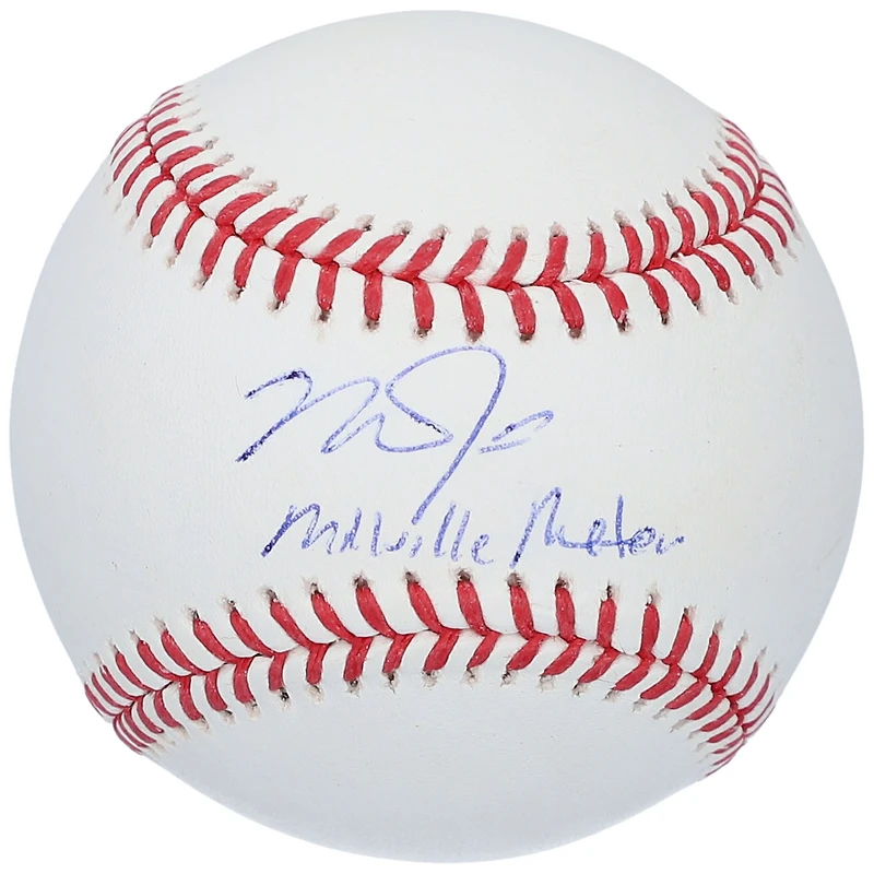 Mike Trout Los Angeles Angels Autographed Baseball with "Millville Meteor" Inscription