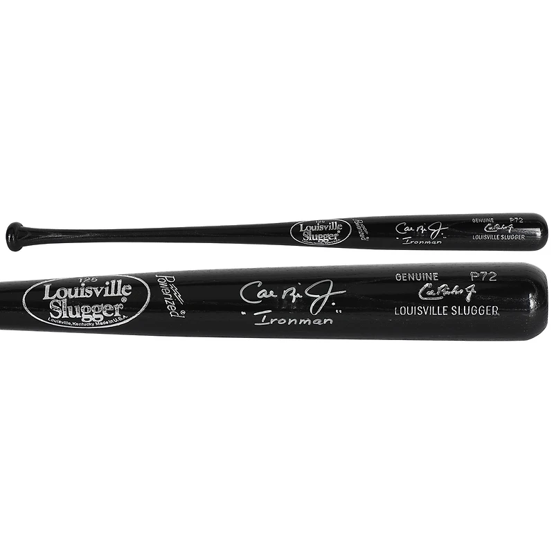 Cal Ripken Jr. Baltimore Orioles Autographed Black Louisville Slugger Game Model Bat with "Ironman" Inscription