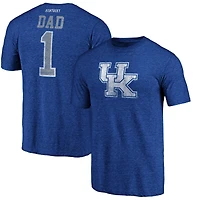 Men's Royal Kentucky Wildcats Greatest Dad Logo Tri-Blend T-Shirt