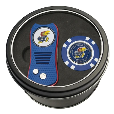 Kansas Jayhawks Switch Chip Golf Tin Set