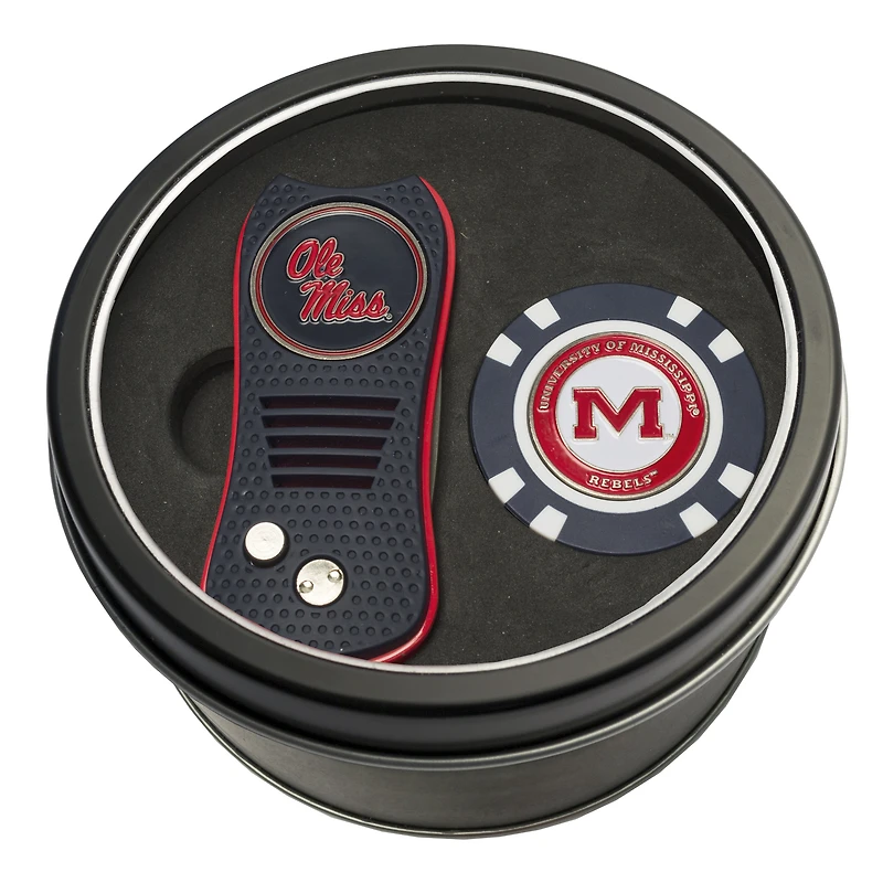 Ole Miss Rebels Switch Chip Golf Tin Set