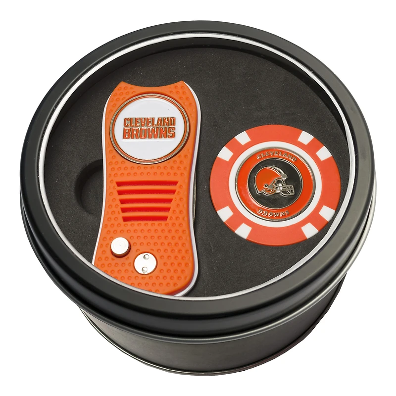 Cleveland Browns Switch Chip Golf Tin Set